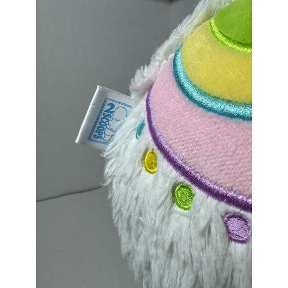 Llama Pillow Plush Pink & White Stuffed Animal 2 Scoops - Picture 6 of 8